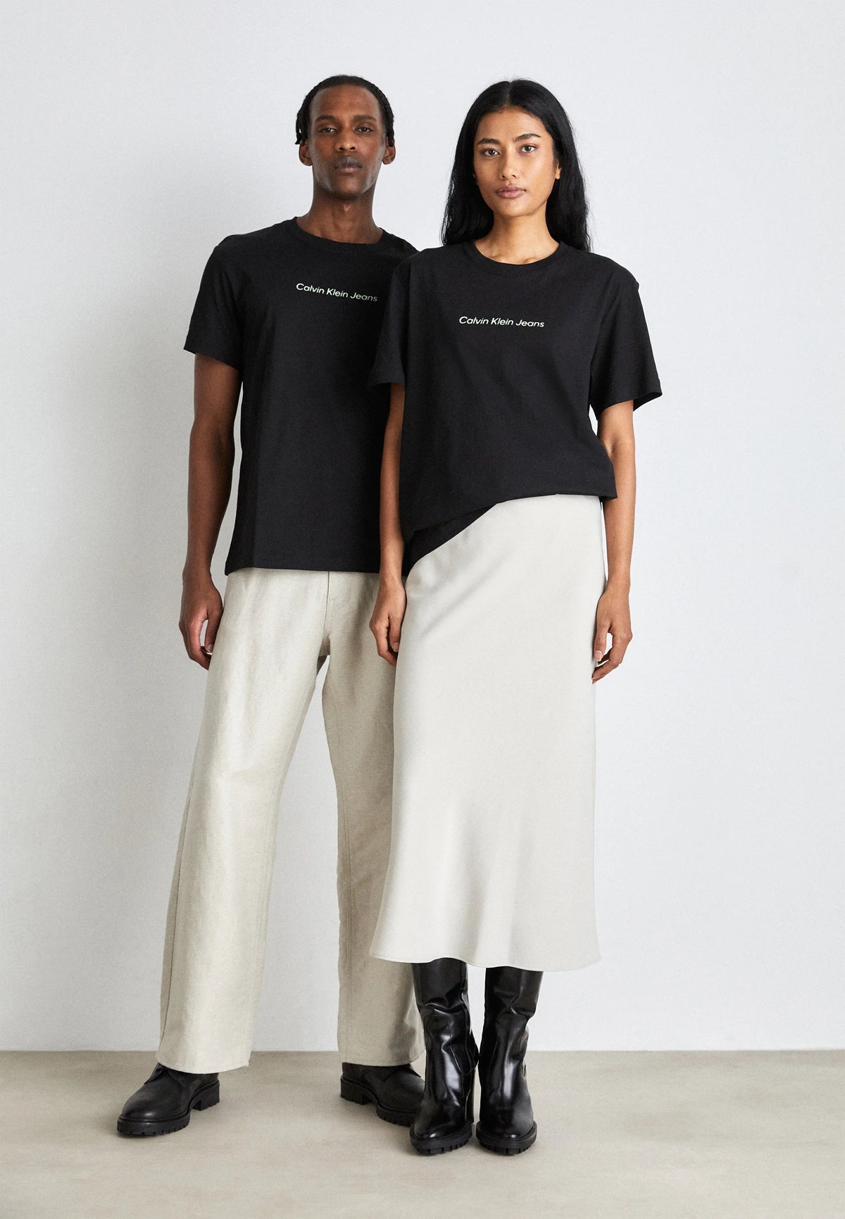 Calvin Klein Jeans MIRRORED LOGO TEE UNISEX - T-shirt con stampa