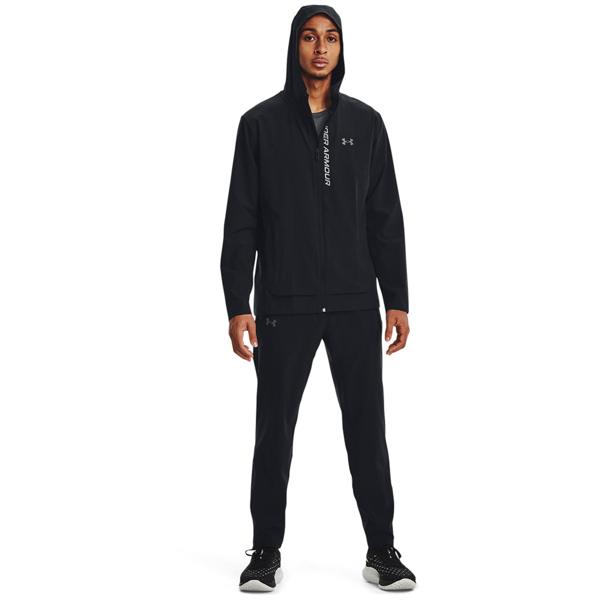 Under Armour Outrun The Storm Giacca Black/Jet Gray/Reflective