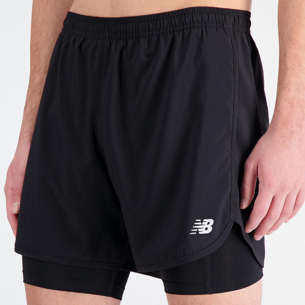 New Balance Accelerate Pacer 2 in 1 5in Pantaloncini Black