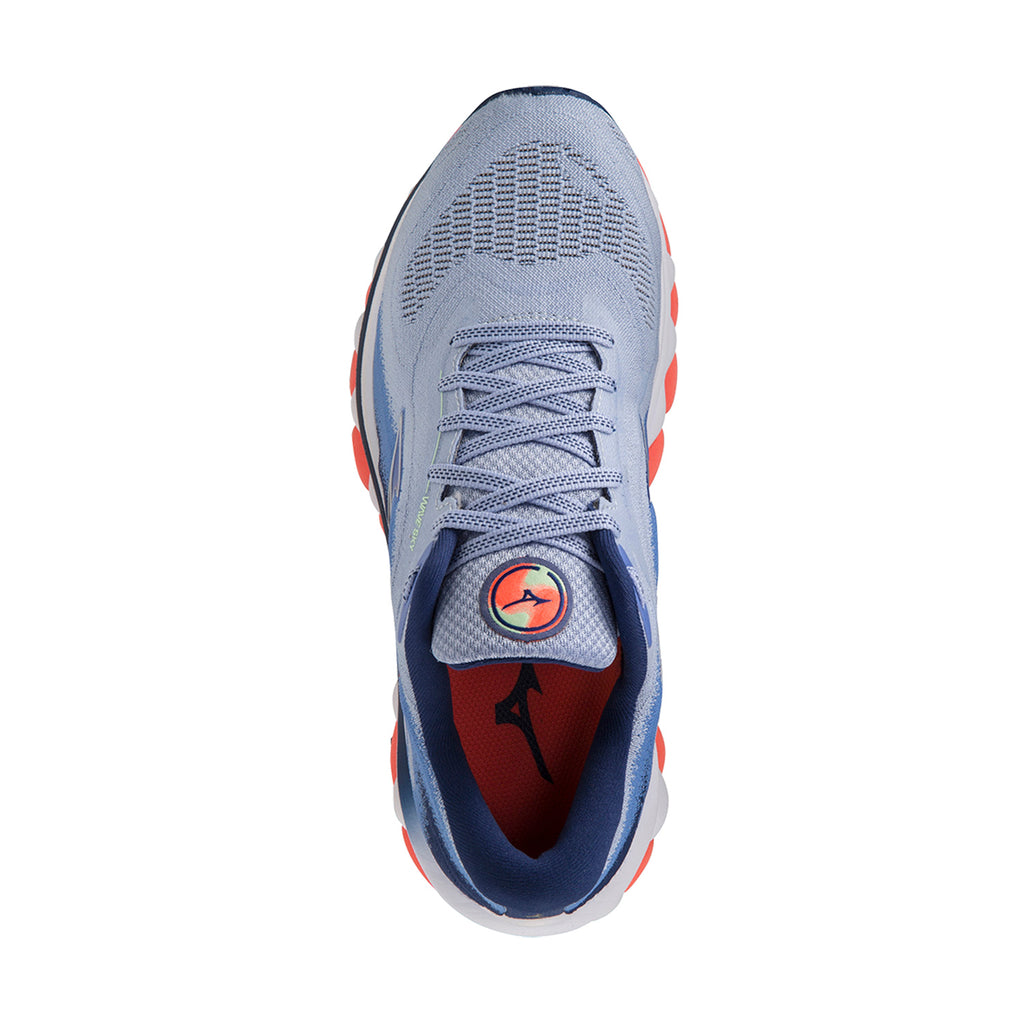 Mizuno Wave Sky 7 Blue Henon/Silver/Neon Flame