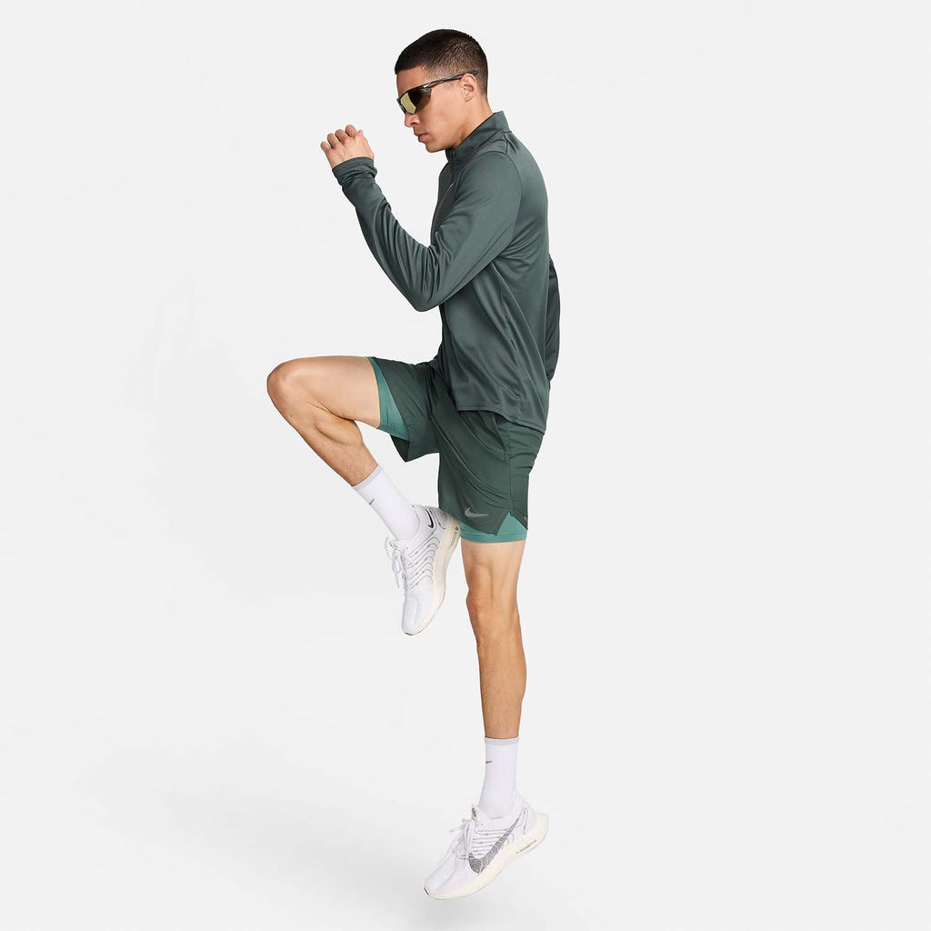 Nike Dri-FIT Stride 2 in 1 7in Pantaloncini Vintage Green/Bicoastal/Reflective Silver
