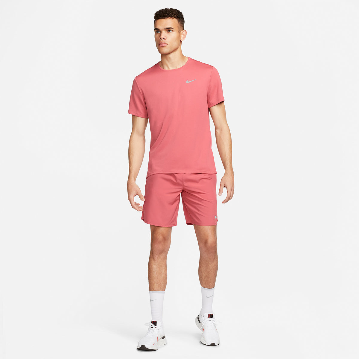 Nike Dri-FIT UV Run Division Miler Maglietta Adobe/Reflective Silver