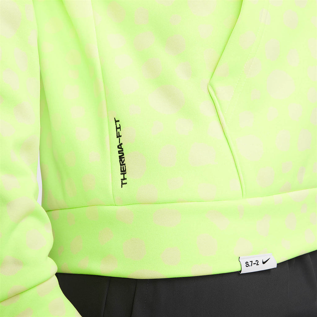 Nike Therma-FIT Printed Studio 72 Felpa Lime Blast/White