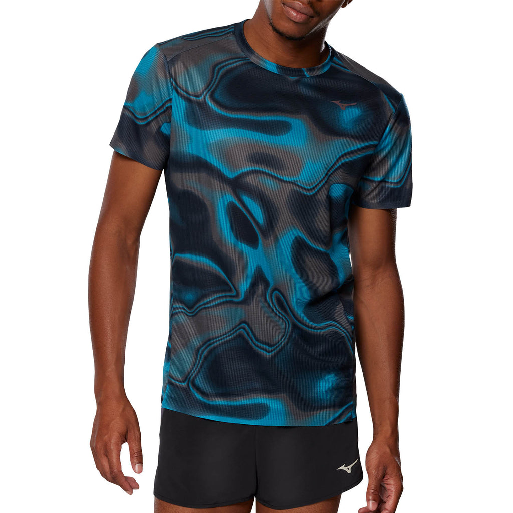 Mizuno Premium Aero Maglietta Hawaiian Ocean/Black