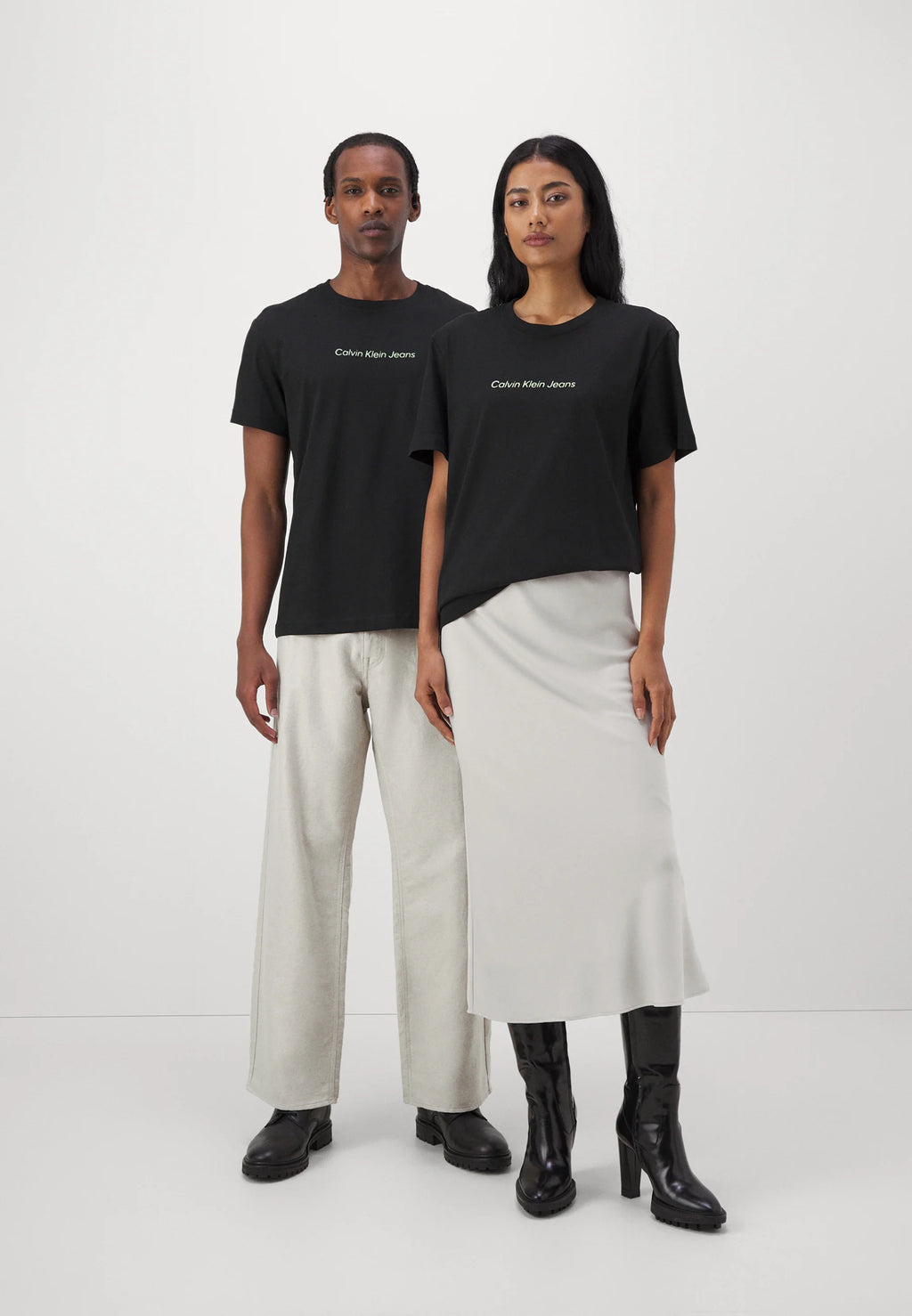 Calvin Klein Jeans MIRRORED LOGO TEE UNISEX - T-shirt con stampa
