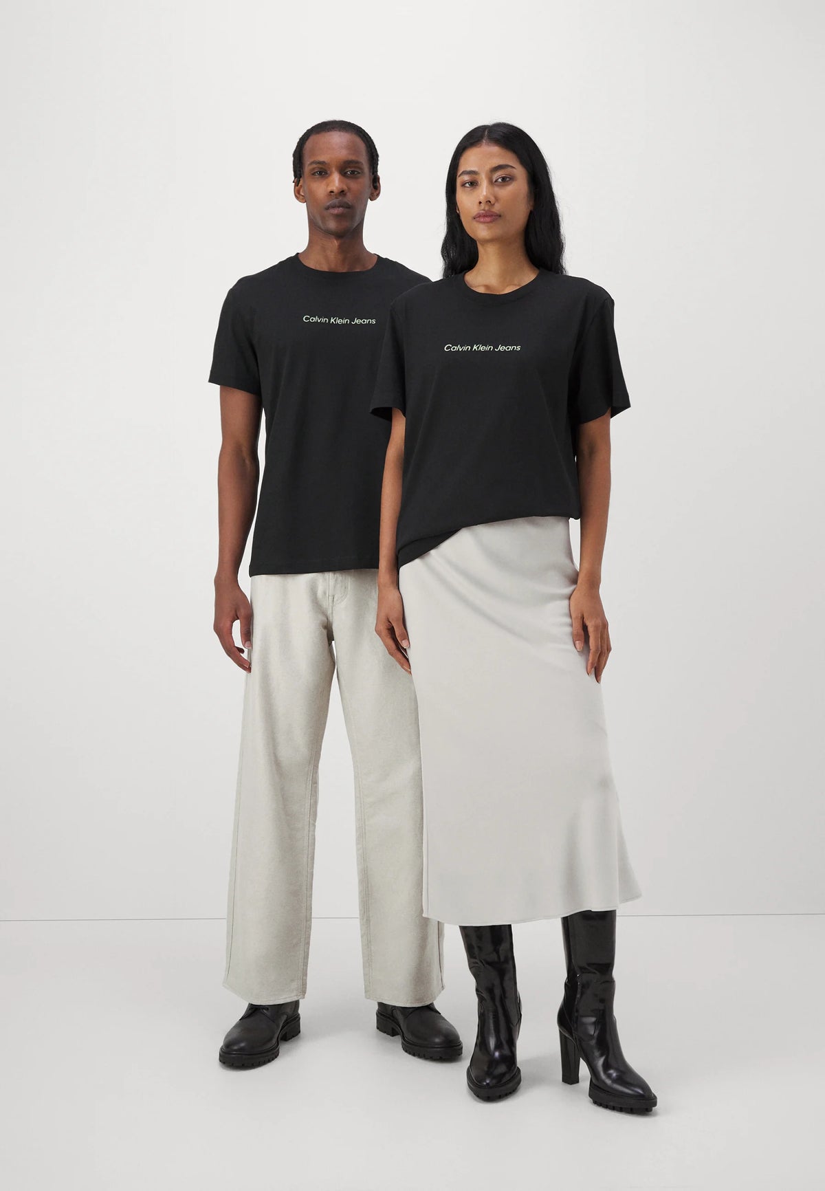 Calvin Klein Jeans MIRRORED LOGO TEE UNISEX - T-shirt con stampa