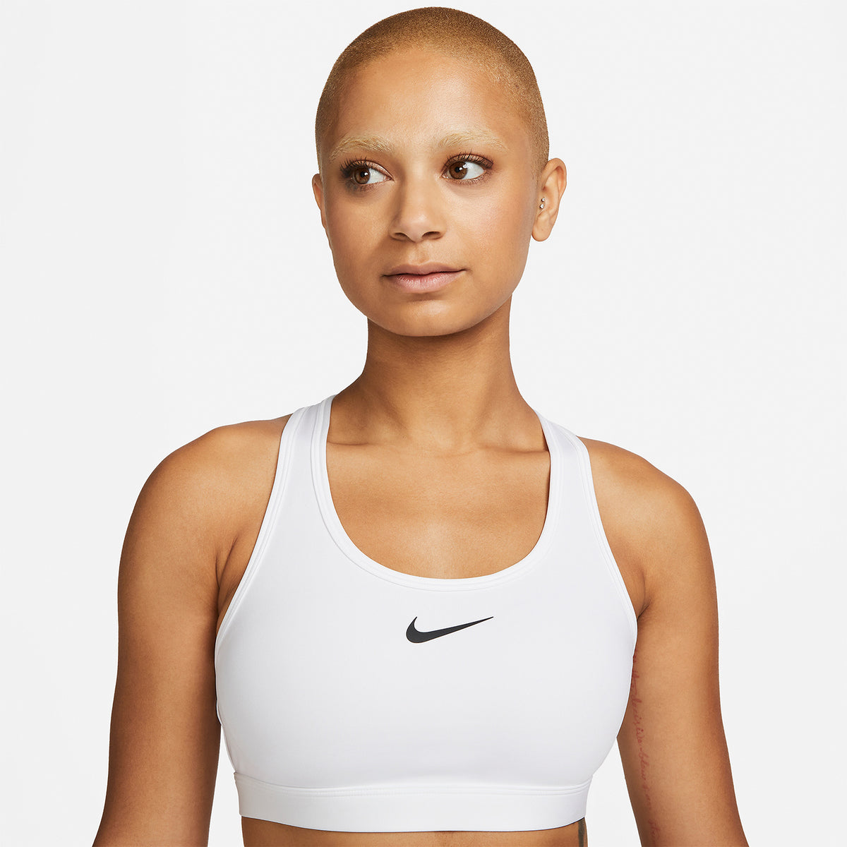 Nike Swoosh Dri-FIT Reggiseno Sportivo White/Stone Mauve/Black