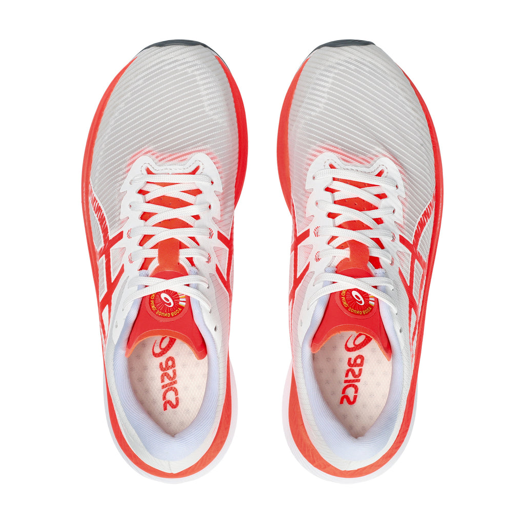 Asics Magic Speed 3 White/Sunrise Red