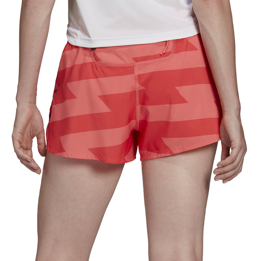 adidas Run Fast Split 3in Pantaloncini Semi Turbo/Bright Red