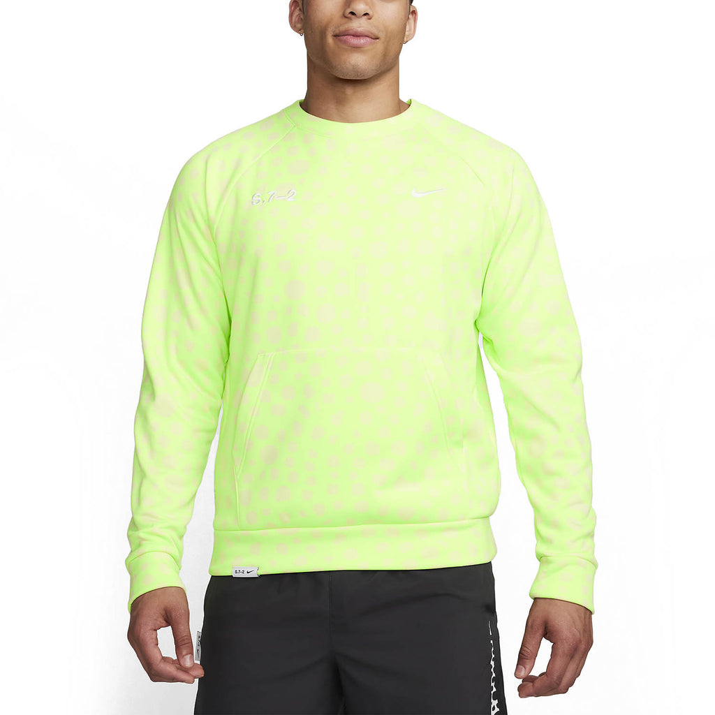 Nike Therma-FIT Printed Studio 72 Felpa Lime Blast/White