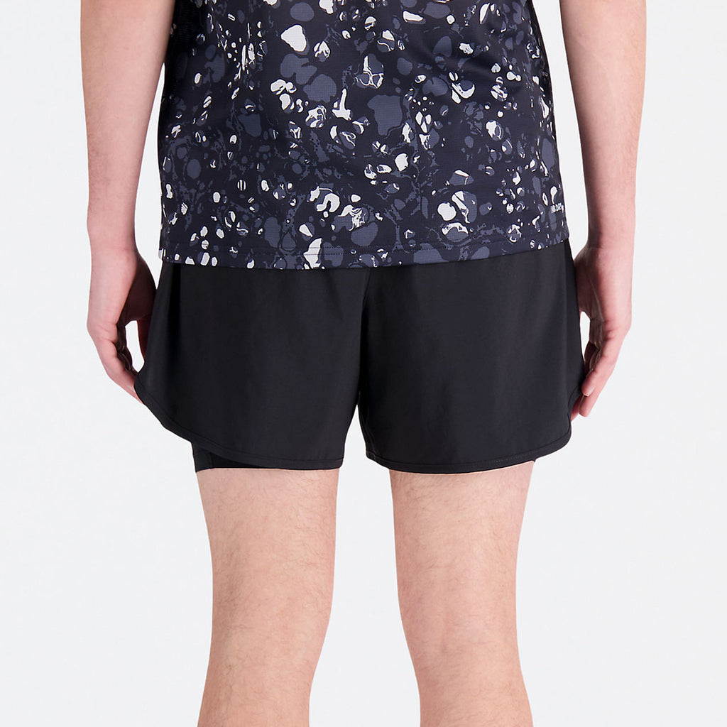 New Balance Accelerate Pacer 2 in 1 5in Pantaloncini Black