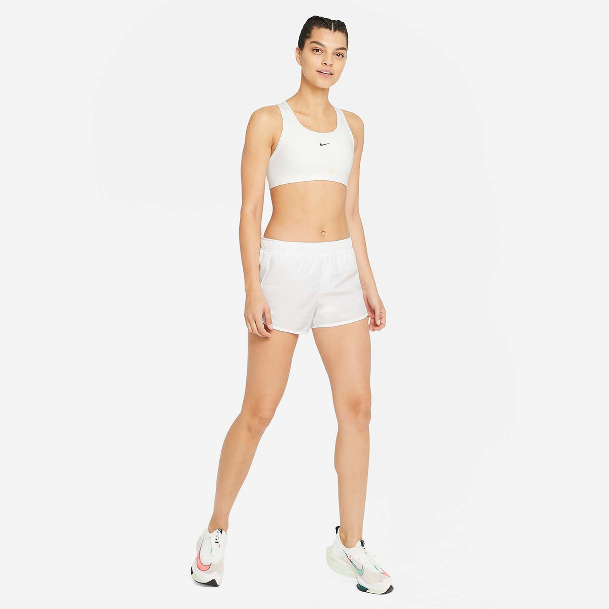 Nike Tempo Race 3in Pantaloncini White/Reflective Silver