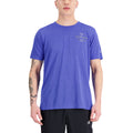 New Balance Graphic Impact Maglietta Marine Blue Heather