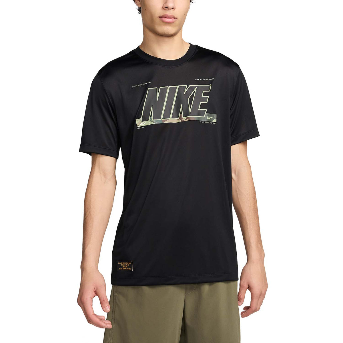 Nike Dri-FIT Camo Maglietta Black