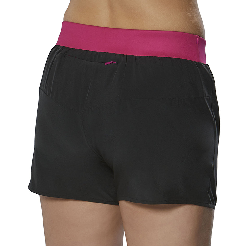 Mizuno Alpha 4.5in Pantaloncini Black/Pink Peacock