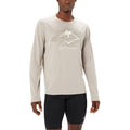 Asics Fujitrail Logo Maglia Moonrock/Mantle Green/Oatmeal
