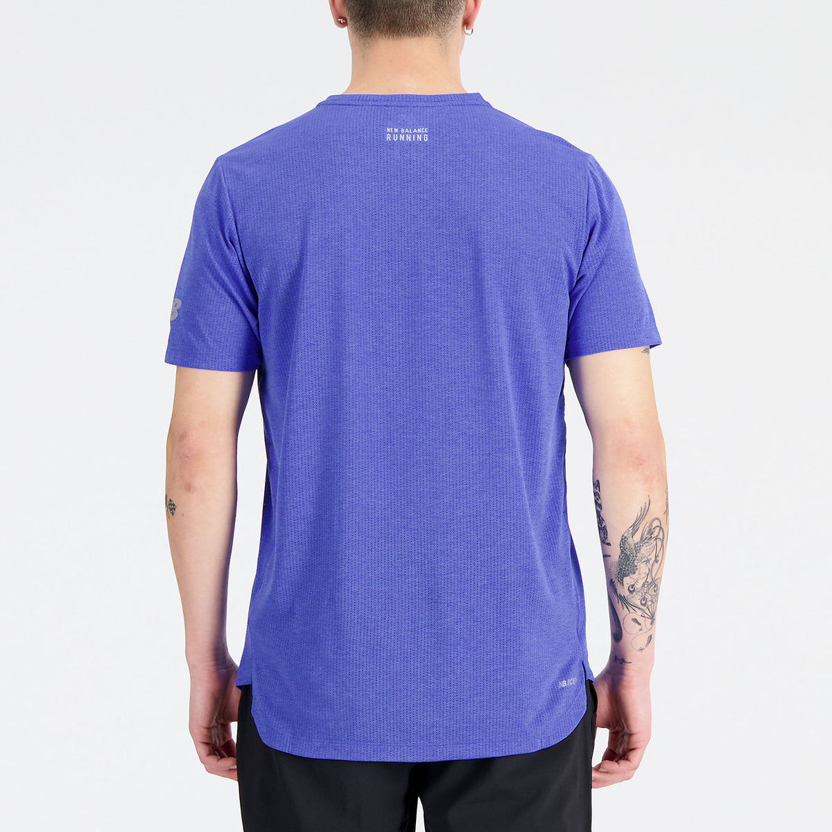 New Balance Graphic Impact Maglietta Marine Blue Heather
