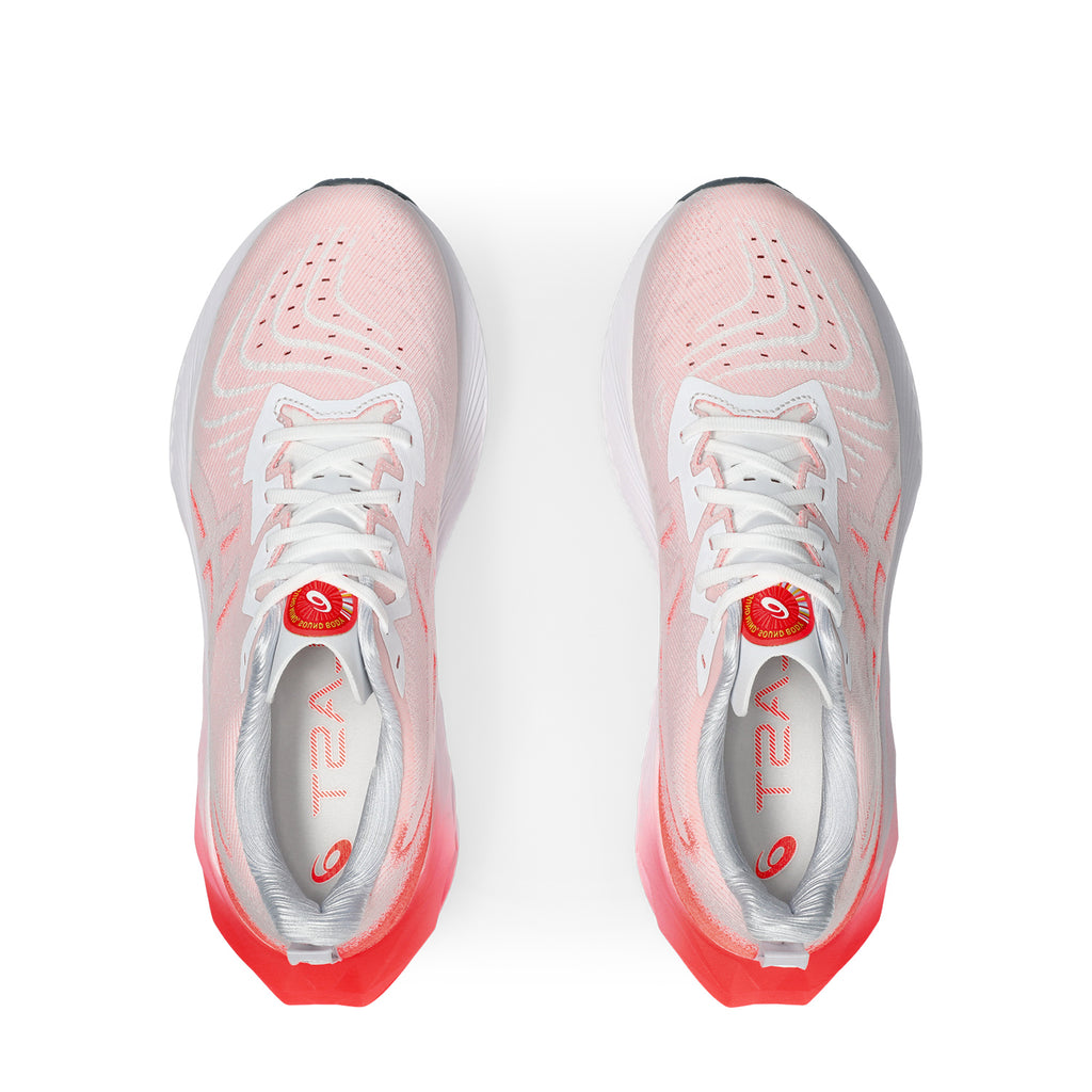Asics Novablast 4 White/Sunrise Red
