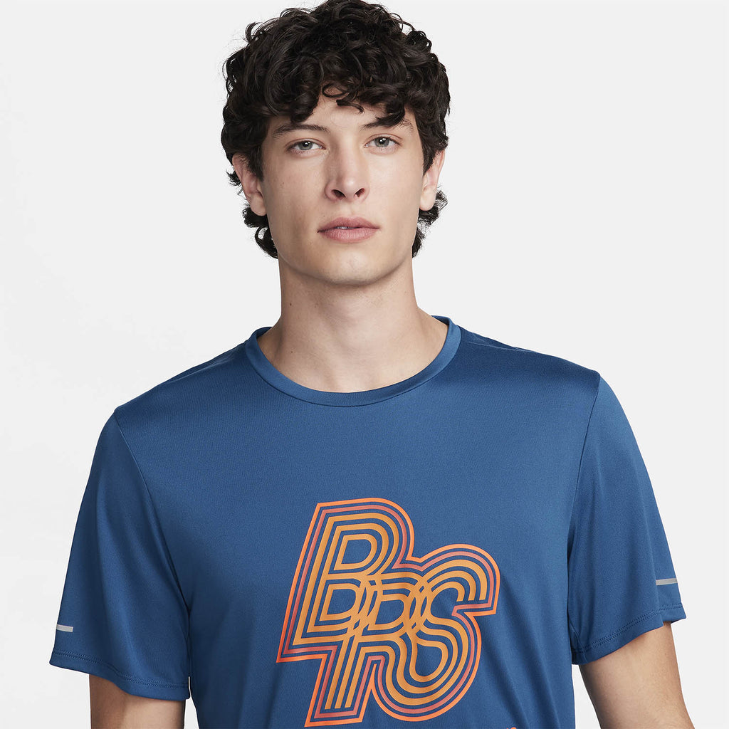 Nike Run Energy Rise 365 BRS Maglietta Court Blue/Safety Orange
