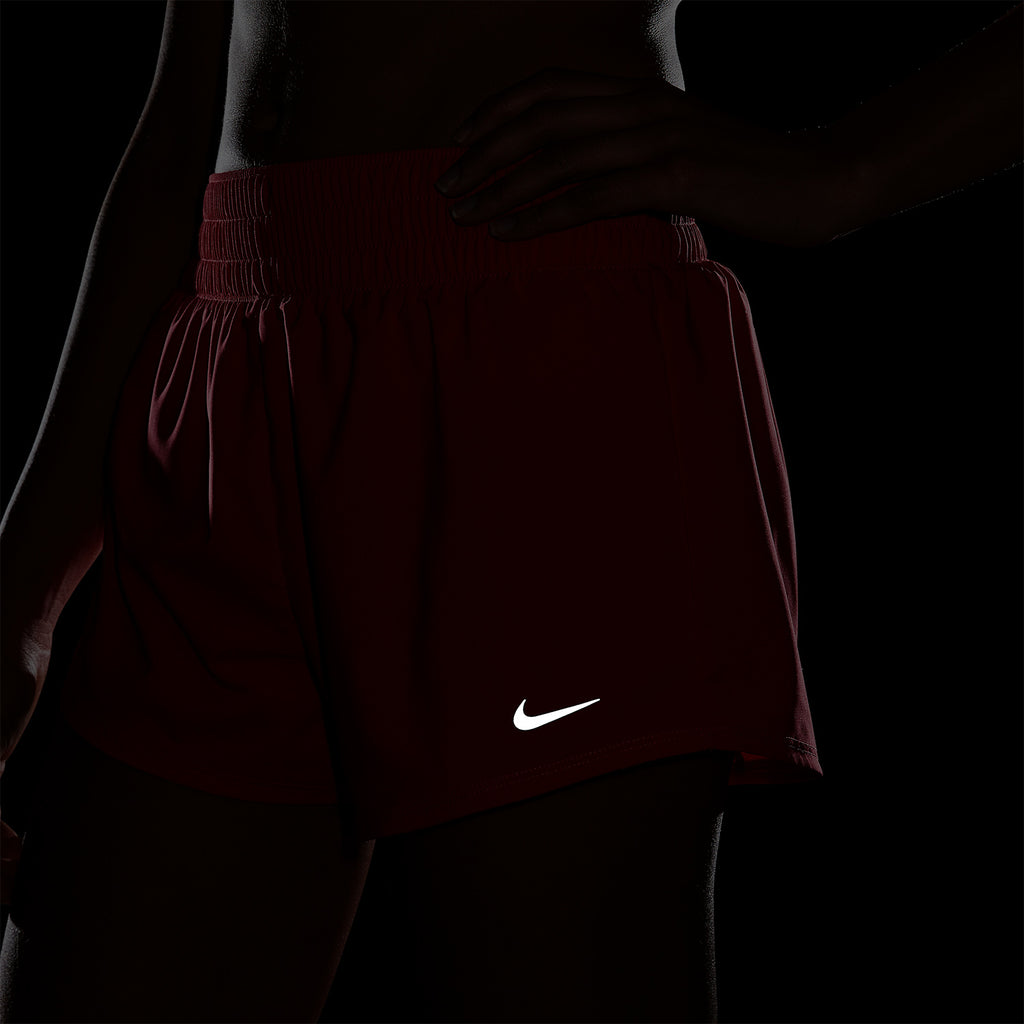 Nike Dri-FIT One 3in Pantaloncini Light Fusion Red/Reflective Silver