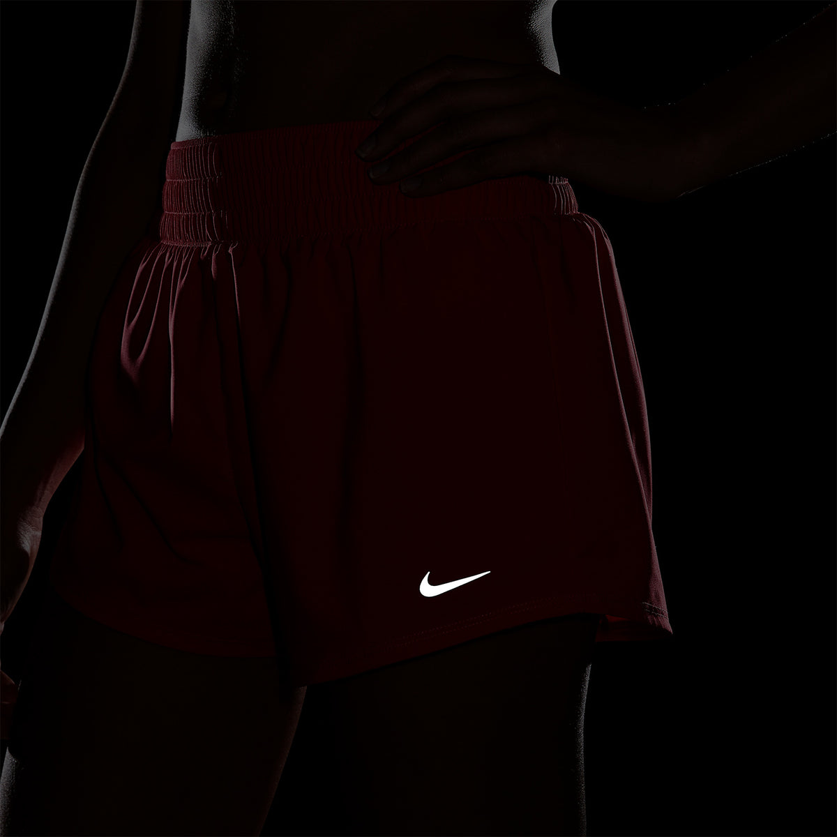 Nike Dri-FIT One 3in Pantaloncini Light Fusion Red/Reflective Silver