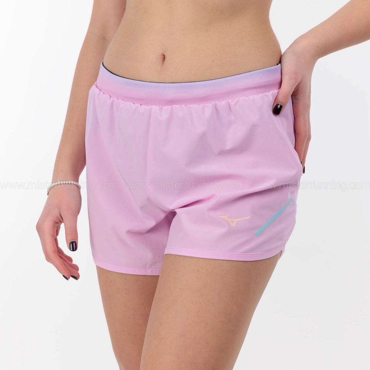 Mizuno Aero 4in Pantaloncini Lilac Chiffon