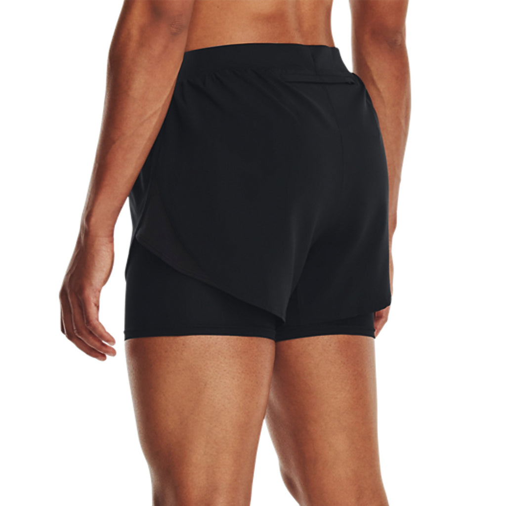 Under Armour Fly By Elite 2 in 1 4in Pantaloncini Black/Reflective