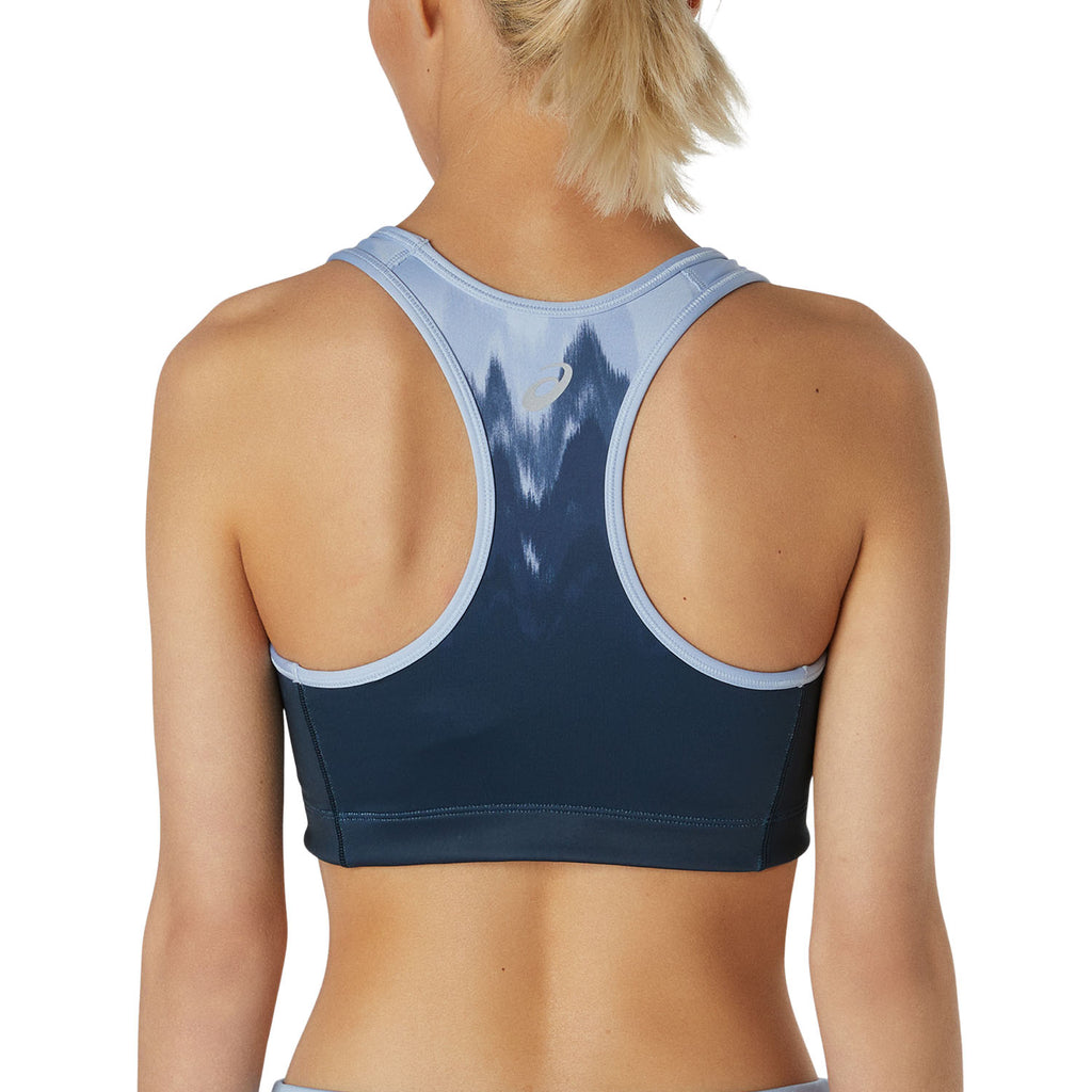 Asics Logo Kasane Reggiseno Sportivo Mist/French Blue