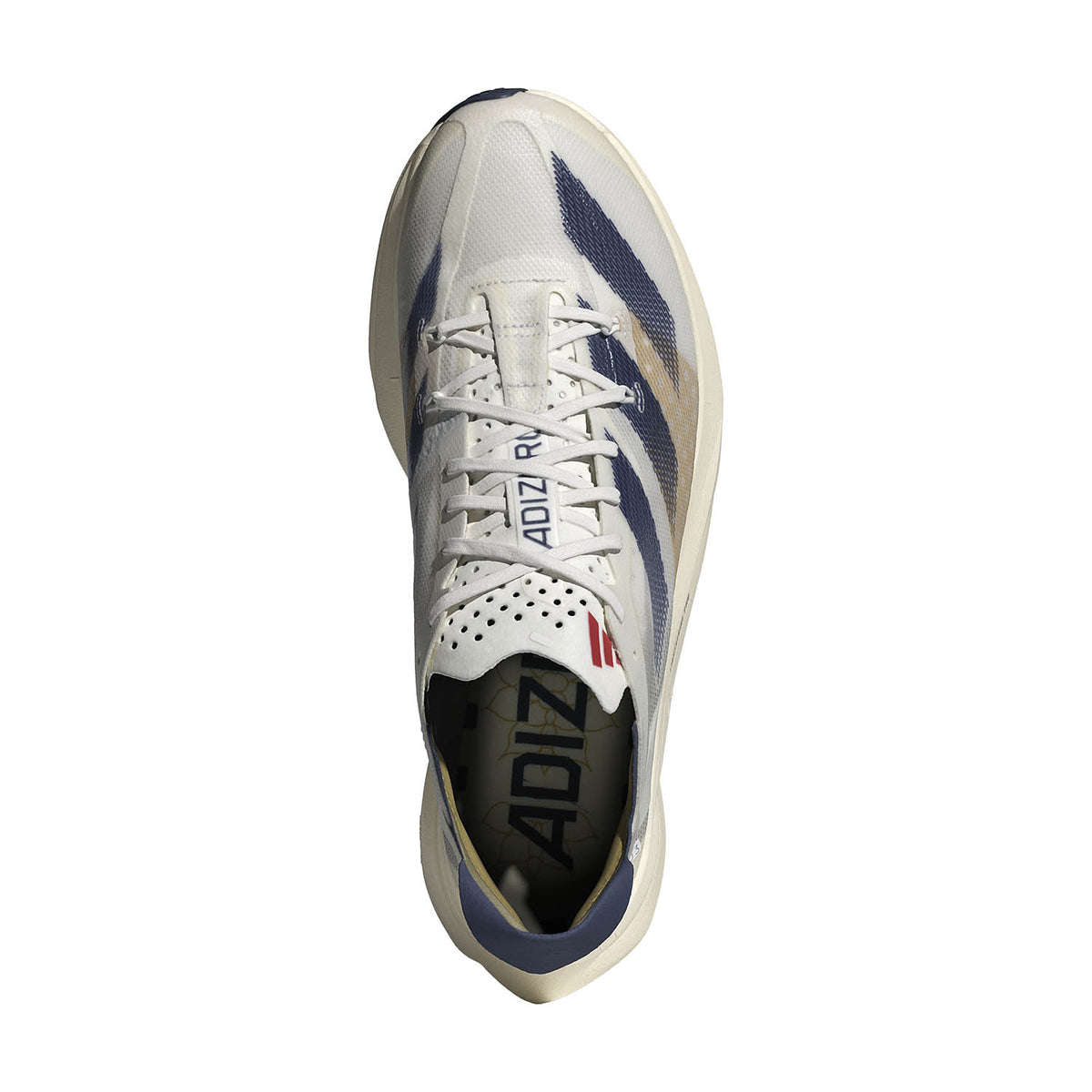 adidas adizero Adios Pro 3 Cloud White/Dark Blue/Gold Metallic
